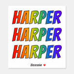 [ Thumbnail: First Name "Harper" W/ Fun Rainbow Coloring Sticker ]