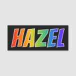 [ Thumbnail: First Name "Hazel": Fun Rainbow Coloring Name Tag ]