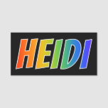 [ Thumbnail: First Name "Heidi": Fun Rainbow Coloring Name Tag ]