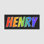 [ Thumbnail: First Name "Henry": Fun Rainbow Coloring Name Tag ]