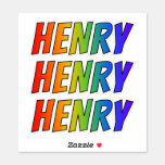 [ Thumbnail: First Name "Henry" W/ Fun Rainbow Coloring Sticker ]