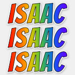 [ Thumbnail: First Name "Isaac" W/ Fun Rainbow Coloring Sticker ]