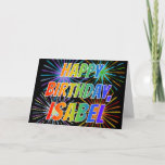 [ Thumbnail: First Name "Isabel" Fun "Happy Birthday" Card ]