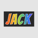 [ Thumbnail: First Name "Jack": Fun Rainbow Coloring Name Tag ]
