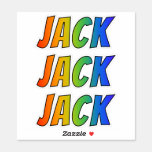 [ Thumbnail: First Name "Jack" W/ Fun Rainbow Coloring Sticker ]