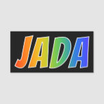 [ Thumbnail: First Name "Jada": Fun Rainbow Coloring Name Tag ]