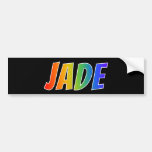 [ Thumbnail: First Name "Jade": Fun Rainbow Coloring Bumper Sticker ]