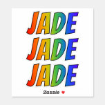 [ Thumbnail: First Name "Jade" W/ Fun Rainbow Coloring Sticker ]