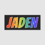[ Thumbnail: First Name "Jaden": Fun Rainbow Coloring Name Tag ]