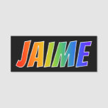 [ Thumbnail: First Name "Jaime": Fun Rainbow Coloring Name Tag ]