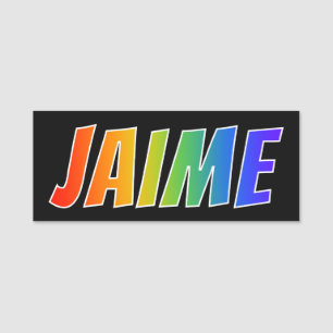 First Name "JAIME": Fun Rainbow Coloring Tag