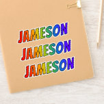 [ Thumbnail: First Name "Jameson" W/ Fun Rainbow Coloring Sticker ]