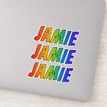 [ Thumbnail: First Name "Jamie" W/ Fun Rainbow Coloring Sticker ]