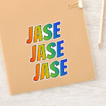[ Thumbnail: First Name "Jase" W/ Fun Rainbow Coloring Sticker ]