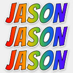 [ Thumbnail: First Name "Jason" W/ Fun Rainbow Coloring Sticker ]