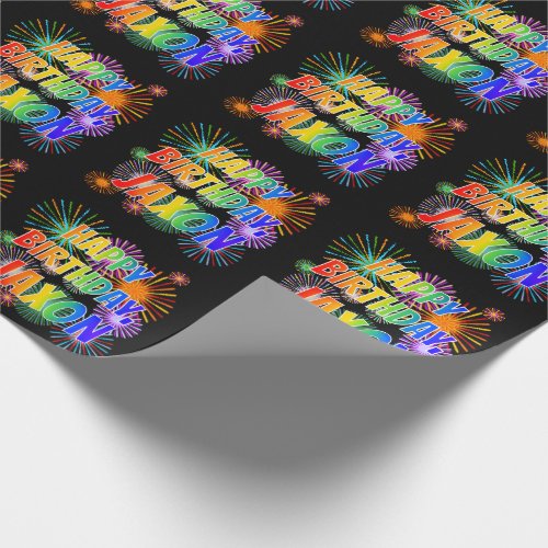 First Name JAXON Fun HAPPY BIRTHDAY Wrapping Paper