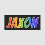 [ Thumbnail: First Name "Jaxon": Fun Rainbow Coloring Name Tag ]