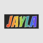 [ Thumbnail: First Name "Jayla": Fun Rainbow Coloring Name Tag ]