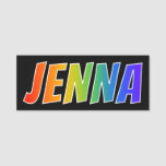 [ Thumbnail: First Name "Jenna": Fun Rainbow Coloring Name Tag ]