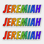 [ Thumbnail: First Name "Jeremiah" W/ Fun Rainbow Coloring Sticker ]