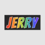 [ Thumbnail: First Name "Jerry": Fun Rainbow Coloring Name Tag ]