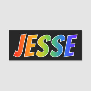 First Name "JESSE": Fun Rainbow Coloring Name Tag