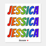 [ Thumbnail: First Name "Jessica" W/ Fun Rainbow Coloring Sticker ]