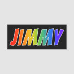 [ Thumbnail: First Name "Jimmy": Fun Rainbow Coloring Name Tag ]
