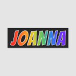 [ Thumbnail: First Name "Joanna": Fun Rainbow Coloring Name Tag ]