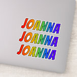 [ Thumbnail: First Name "Joanna" W/ Fun Rainbow Coloring Sticker ]