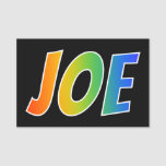 [ Thumbnail: First Name "Joe": Fun Rainbow Coloring Name Tag ]