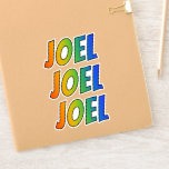 [ Thumbnail: First Name "Joel" W/ Fun Rainbow Coloring Sticker ]