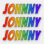 [ Thumbnail: First Name "Johnny" W/ Fun Rainbow Coloring Sticker ]