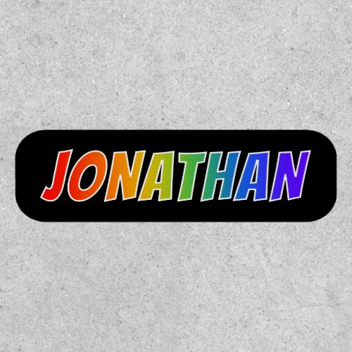 First Name JONATHAN  Fun Rainbow Coloring Patch
