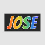 [ Thumbnail: First Name "Jose": Fun Rainbow Coloring Name Tag ]