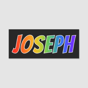 First Name "JOSEPH": Fun Rainbow Coloring Tag