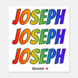 [ Thumbnail: First Name "Joseph" W/ Fun Rainbow Coloring Sticker ]