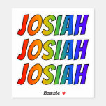 [ Thumbnail: First Name "Josiah" W/ Fun Rainbow Coloring Sticker ]