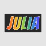 [ Thumbnail: First Name "Julia": Fun Rainbow Coloring Name Tag ]