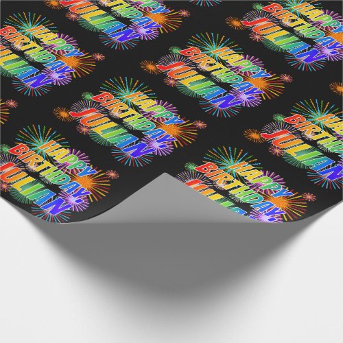 First Name JULIAN Fun HAPPY BIRTHDAY Wrapping Paper