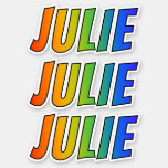 [ Thumbnail: First Name "Julie" W/ Fun Rainbow Coloring Sticker ]