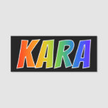 [ Thumbnail: First Name "Kara": Fun Rainbow Coloring Name Tag ]