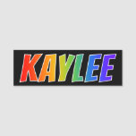 [ Thumbnail: First Name "Kaylee": Fun Rainbow Coloring Name Tag ]