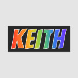 [ Thumbnail: First Name "Keith": Fun Rainbow Coloring Name Tag ]