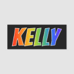 [ Thumbnail: First Name "Kelly": Fun Rainbow Coloring Name Tag ]
