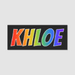 [ Thumbnail: First Name "Khloe": Fun Rainbow Coloring Name Tag ]