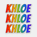 [ Thumbnail: First Name "Khloe" W/ Fun Rainbow Coloring Sticker ]