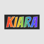 [ Thumbnail: First Name "Kiara": Fun Rainbow Coloring Name Tag ]
