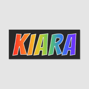 First Name "KIARA": Fun Rainbow Coloring Tag