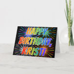 [ Thumbnail: First Name "Kristi" Fun "Happy Birthday" Card ]